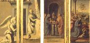 BARTOLOMEO, Fra The Annunciation (front), Circumcision and Nativity (back) oil painting